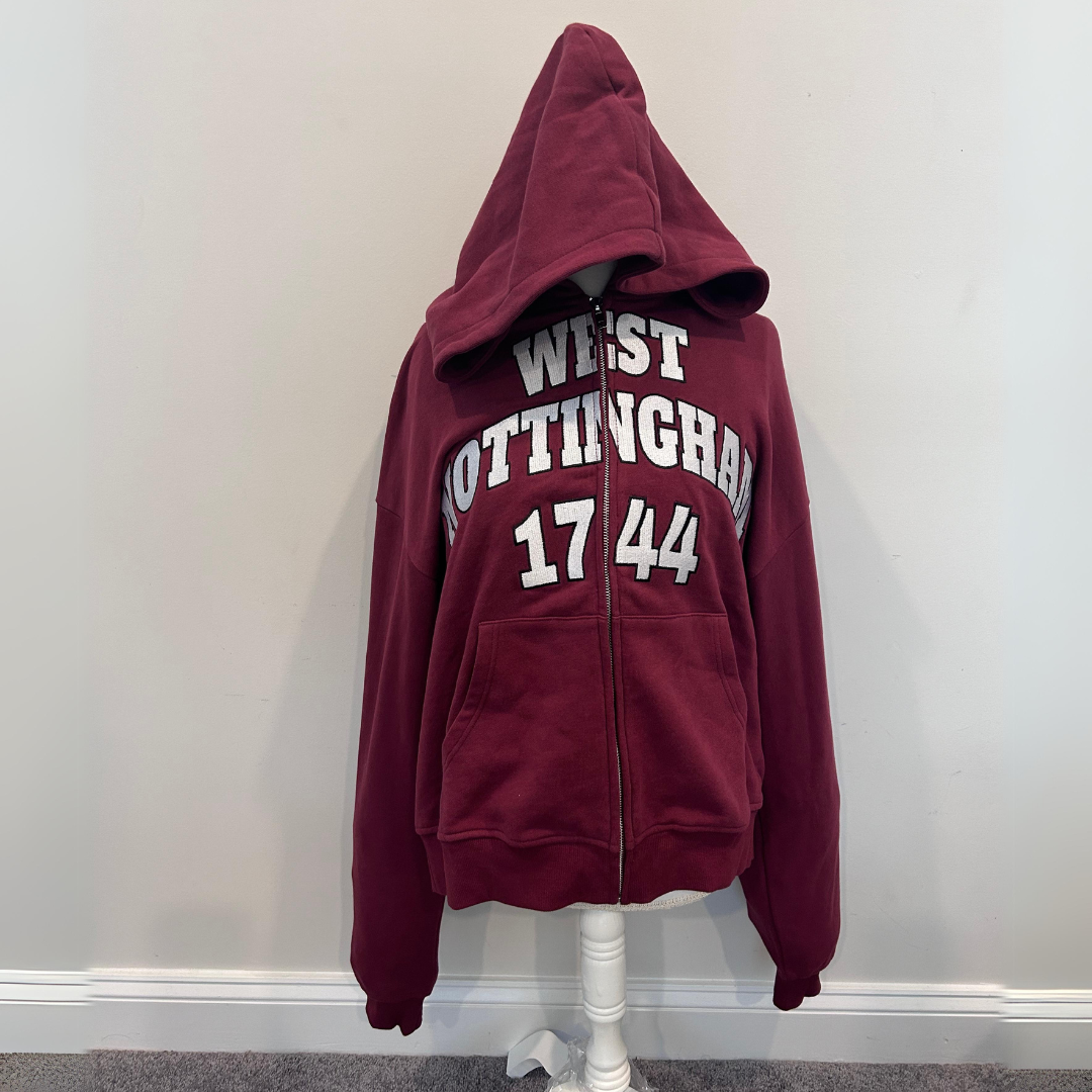 Maroon Zip Up Hoodie