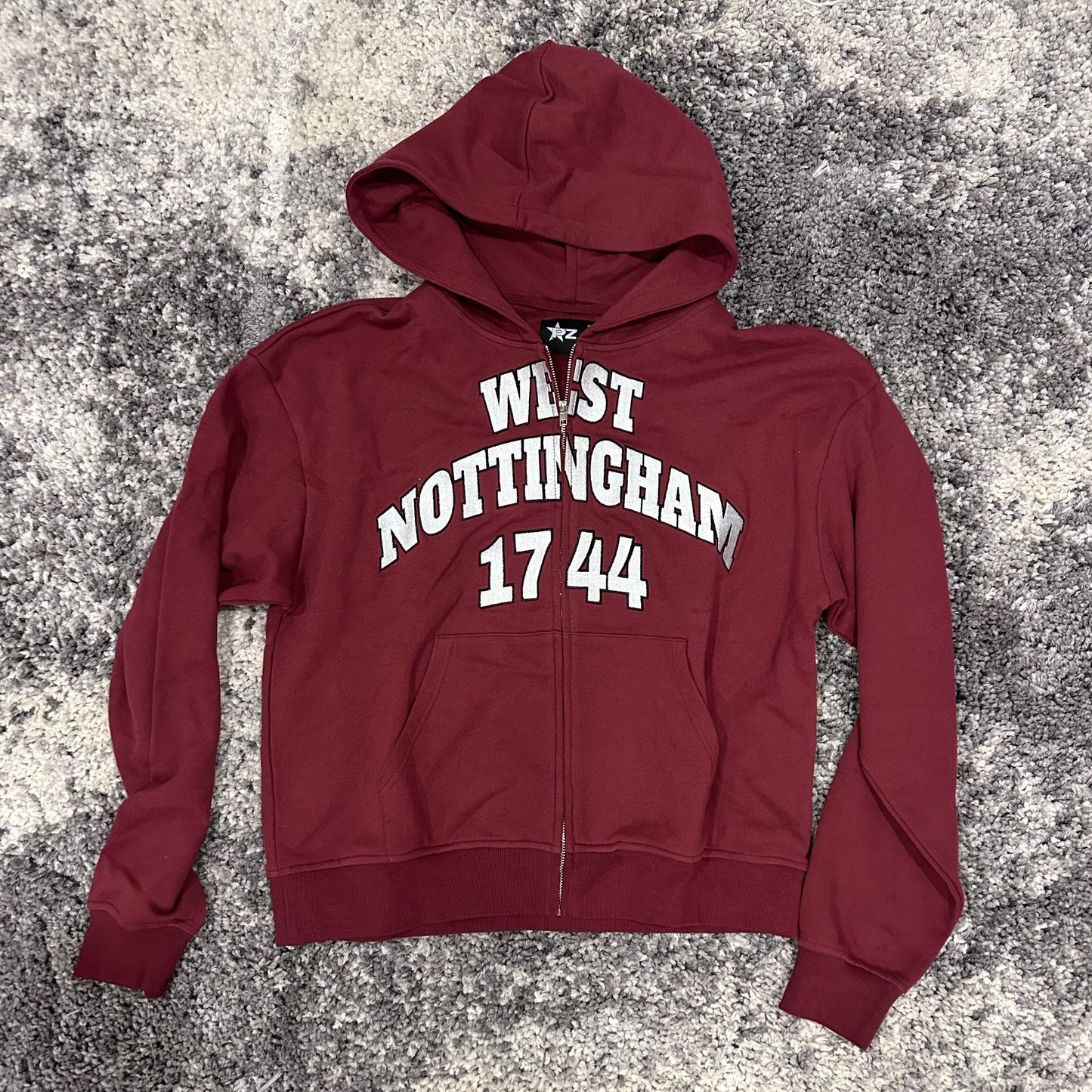 Maroon Zip Up Hoodie