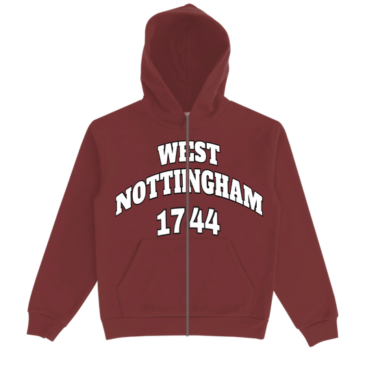 Maroon Zip Up Hoodie